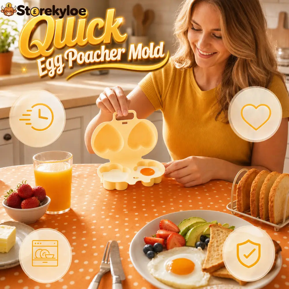 Microwave Egg Poacher with Heart and Flower Shapes