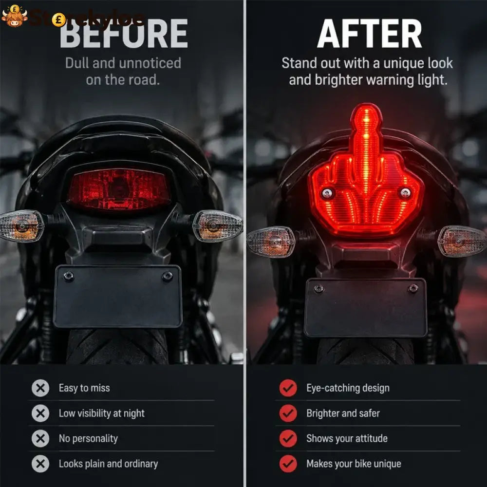 🖕 Middle Finger Rear Light | Cheeky Rebellious Car Vibe