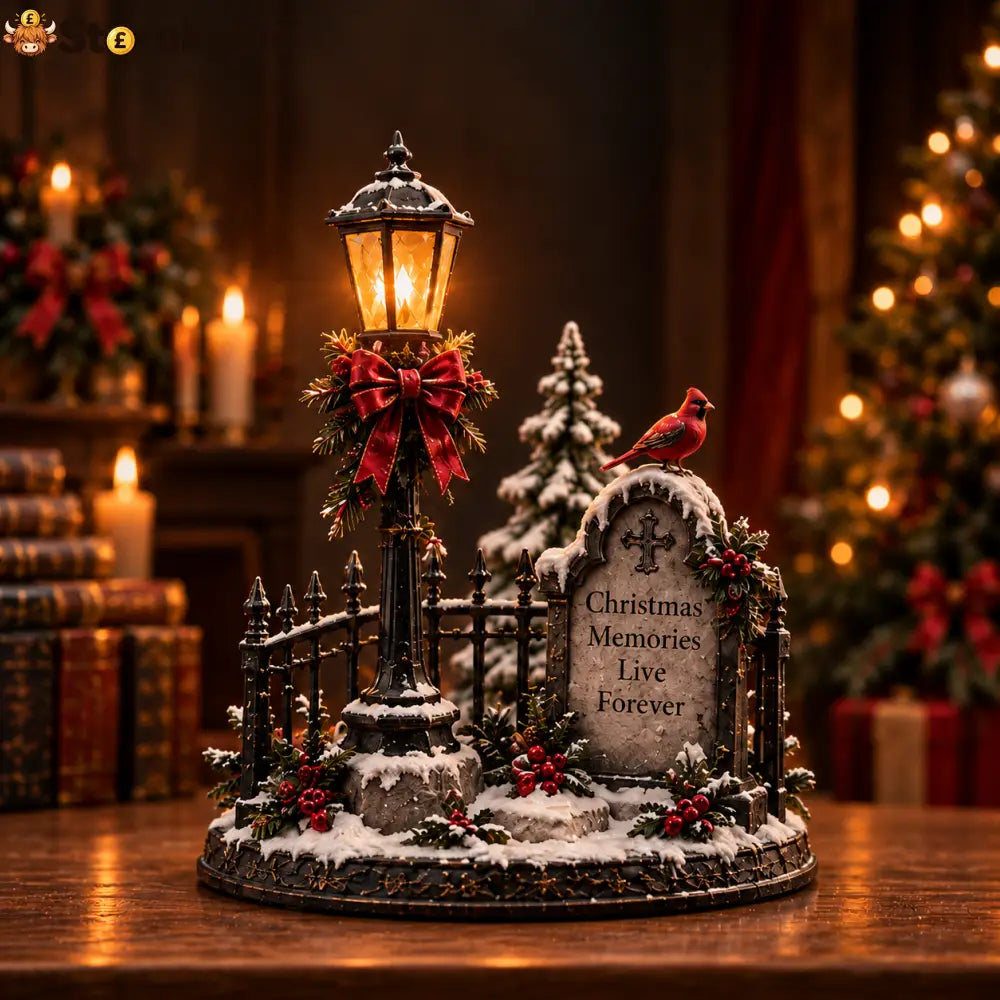 🎄💀 Midnight Carol Gothic Christmas Figurines – 5 Lighted Spooky Holiday Display Styles 👻🕯️ - D