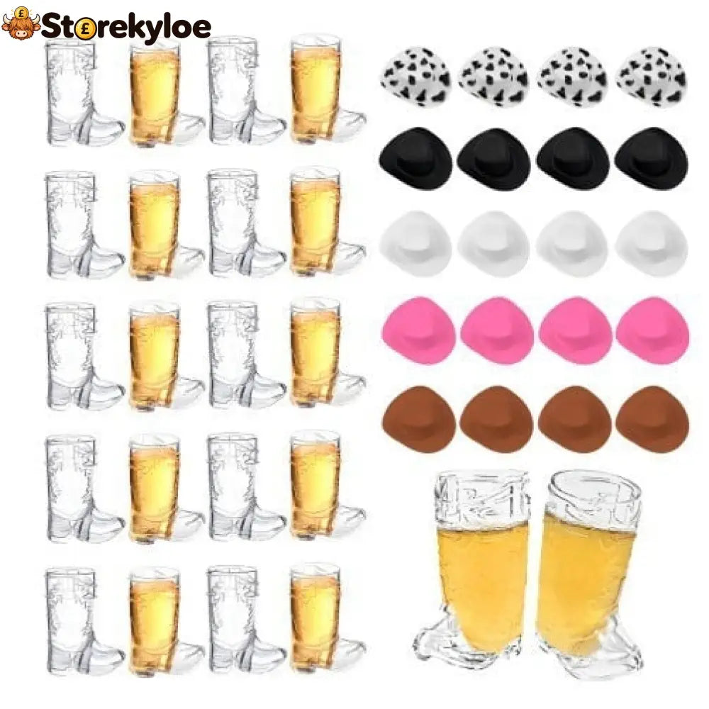 🤠Mini Hat & Boot Shot Glasses Set🎉 - 40 Pcs (20 hats + 20 shots) - ALL COLLECTIONS
