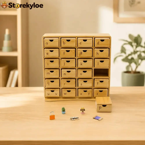 Montessori Phonics Cabinet With 120 Miniature Objects - Print