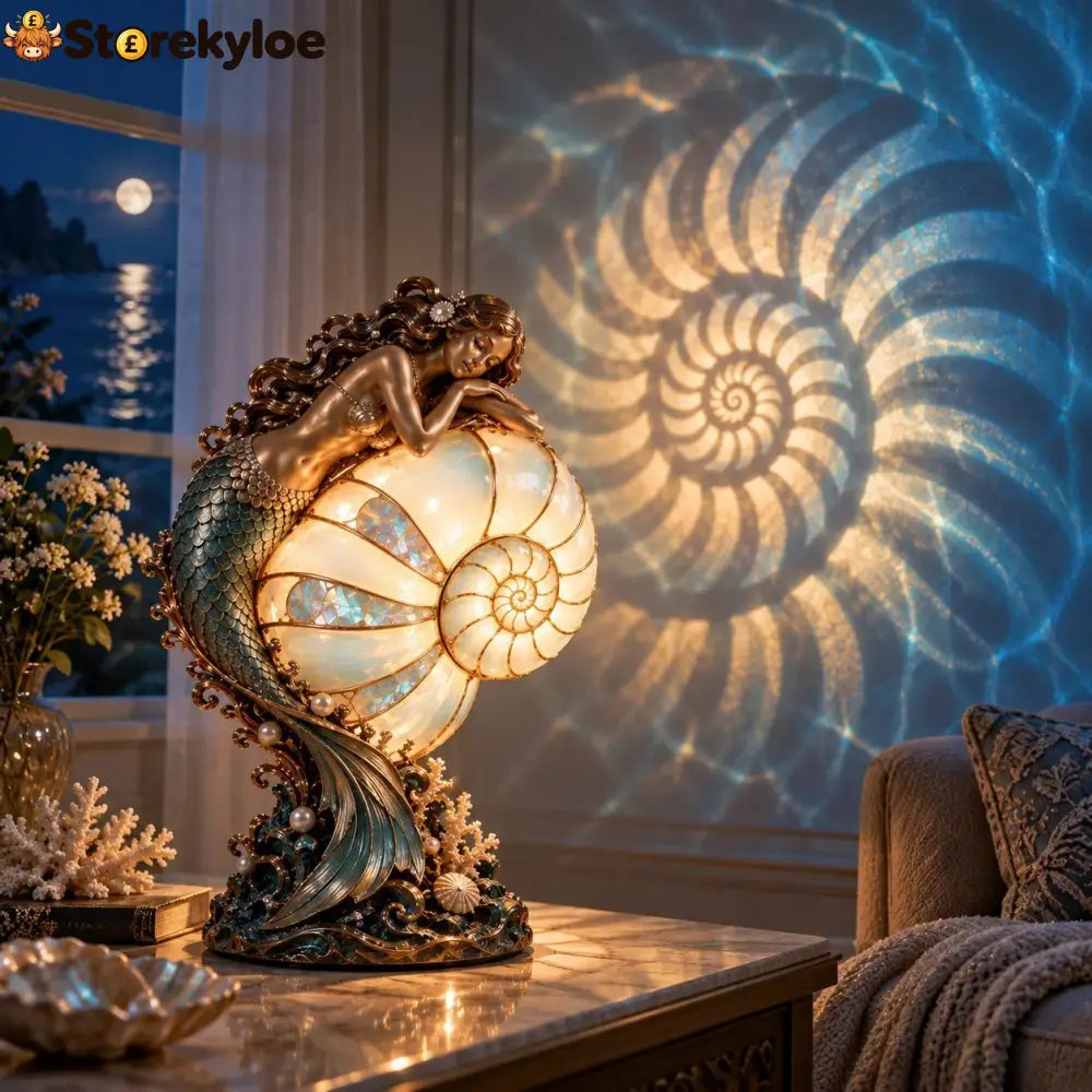 ✨ Moon Tide Mermaid Nautilus Lamp🐚✨ - Mermaid’s Dream🔥