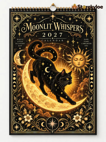 🌙 Moonlit Whispers 2027 – Mystical Black Cat Celestial Wall Calendar：A Little Magic for Every Month of 2027