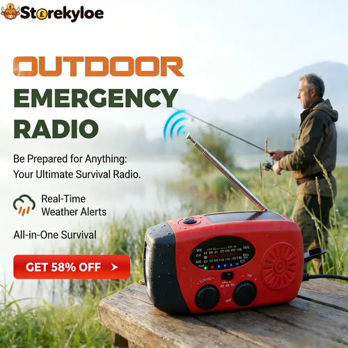Multifunctional Portable Solar Emergency Radio – Power Bank Hand Crank & Weather Alert for Outdoor & Crisis