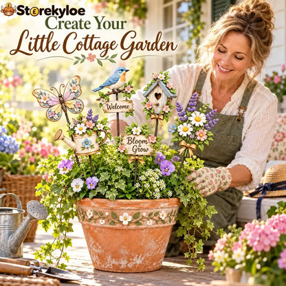 My Little Cottage Garden Diy Pot Stake Kit - A bouquet of flowers