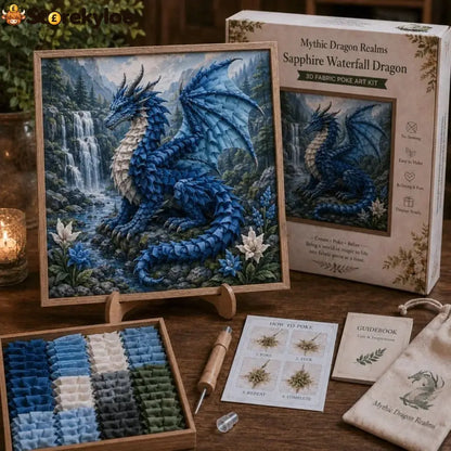 🎁🐉 Mythic Dragon Realms 3D Fabric Poke Art Kit