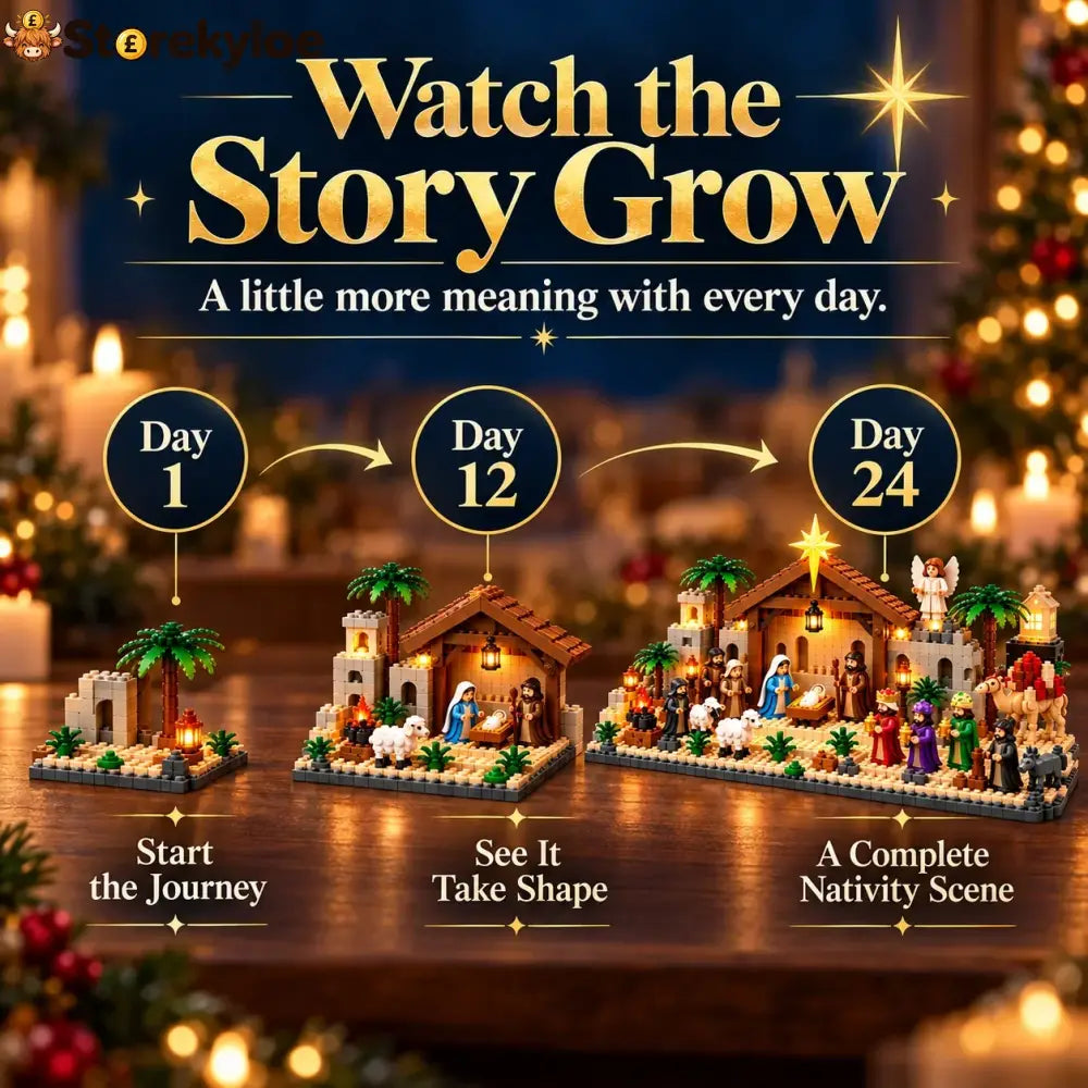 Nativity Advent Calendar – 24-day Buildable Christmas Nativity Set