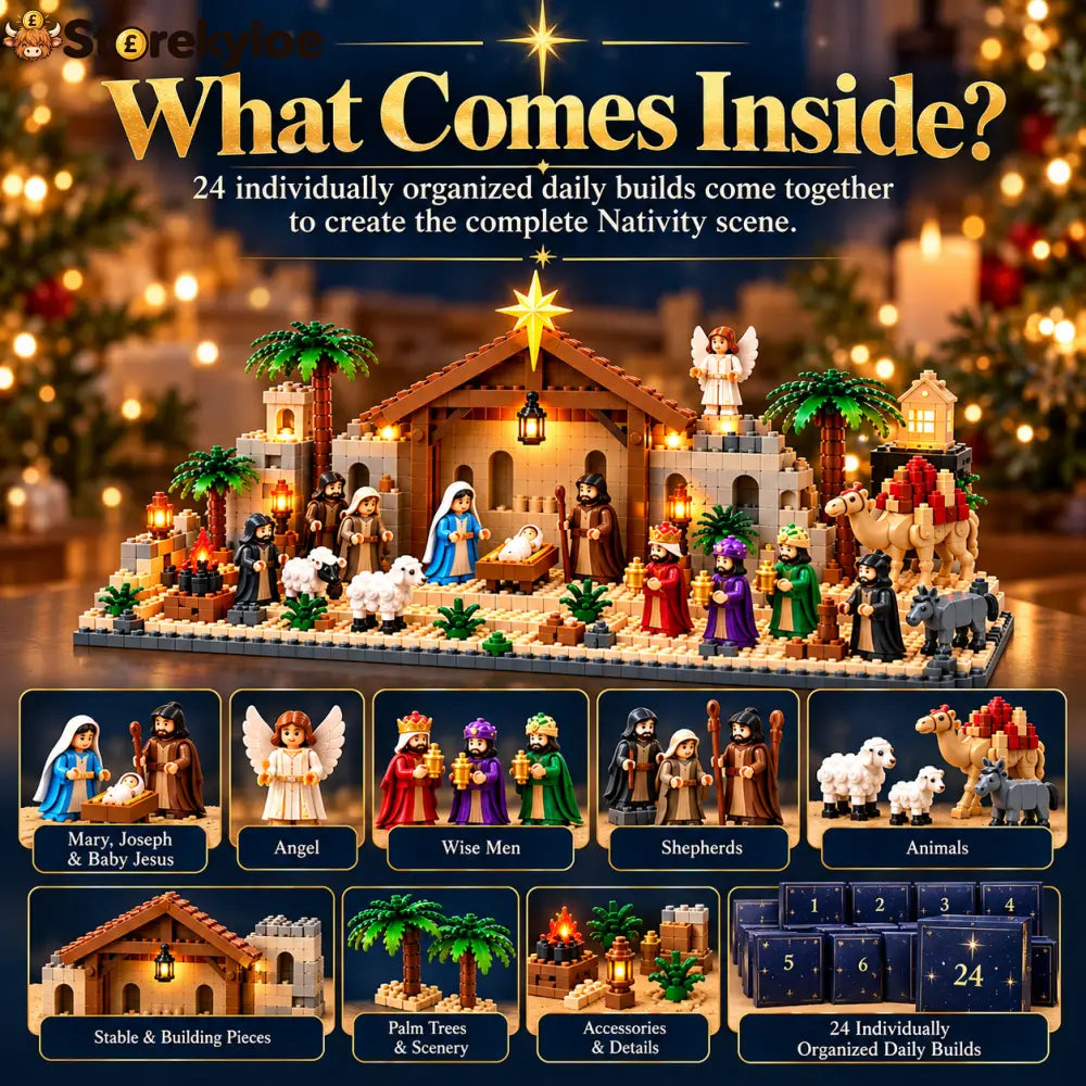 ⛪🎅Nativity Building Advent Calendar | 24 Daily Builds to Create a Complete Christmas Scene✝️