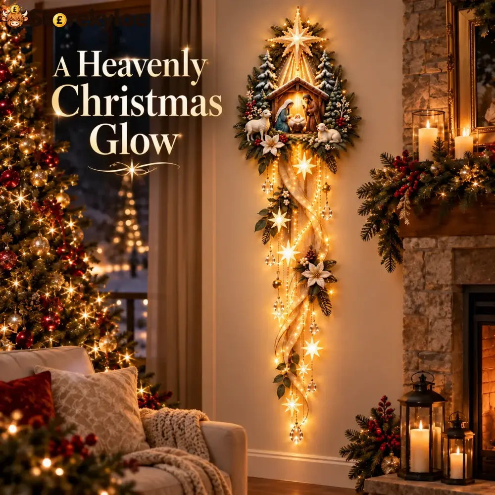 🌟 Nativity Starfall Wall Light – A Meaningful Christmas Glow