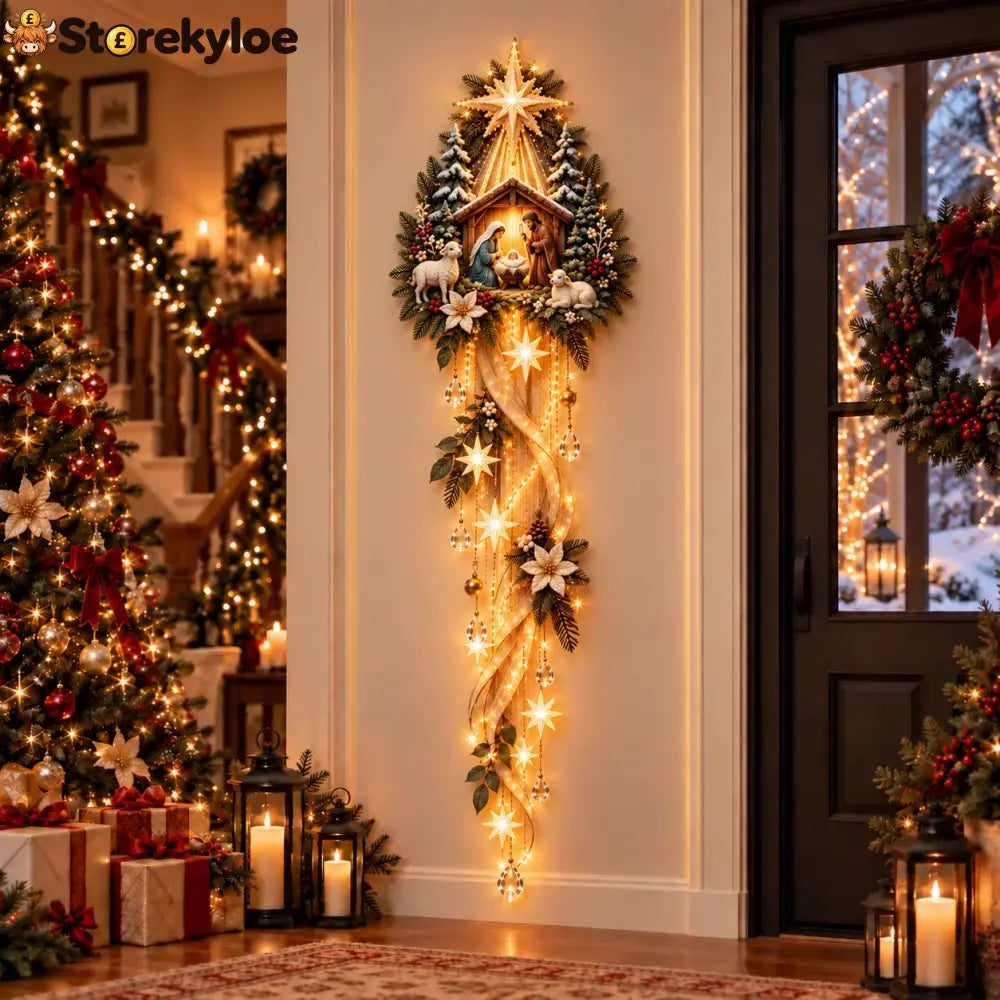 🌟 Nativity Starfall Wall Light – A Meaningful Christmas Glow - ⭐ Bethlehem