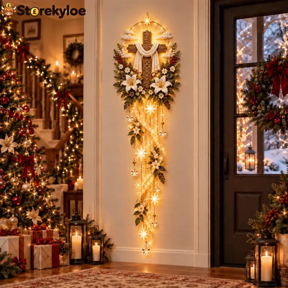 🌟 Nativity Starfall Wall Light – A Meaningful Christmas Glow - ✝️ Holy Cross