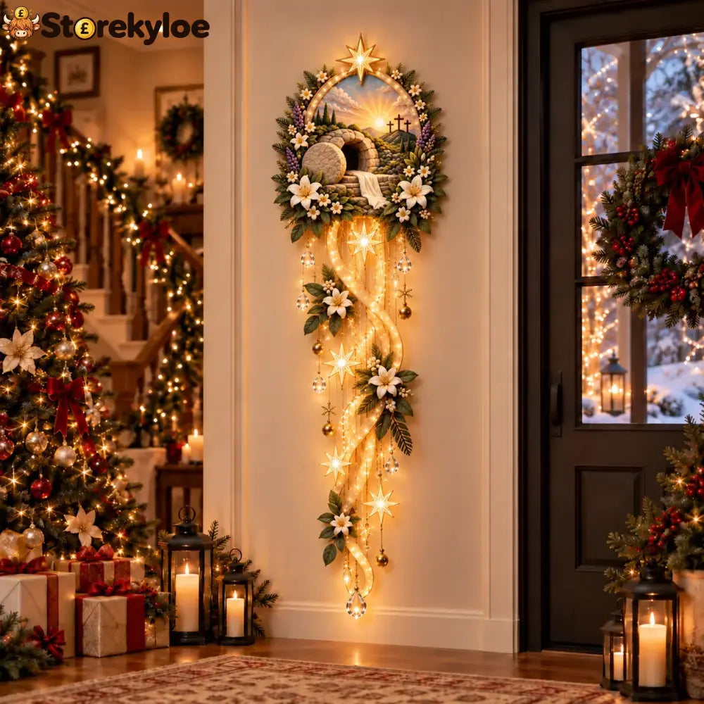 🌟 Nativity Starfall Wall Light – A Meaningful Christmas Glow - 🌅 Resurrection