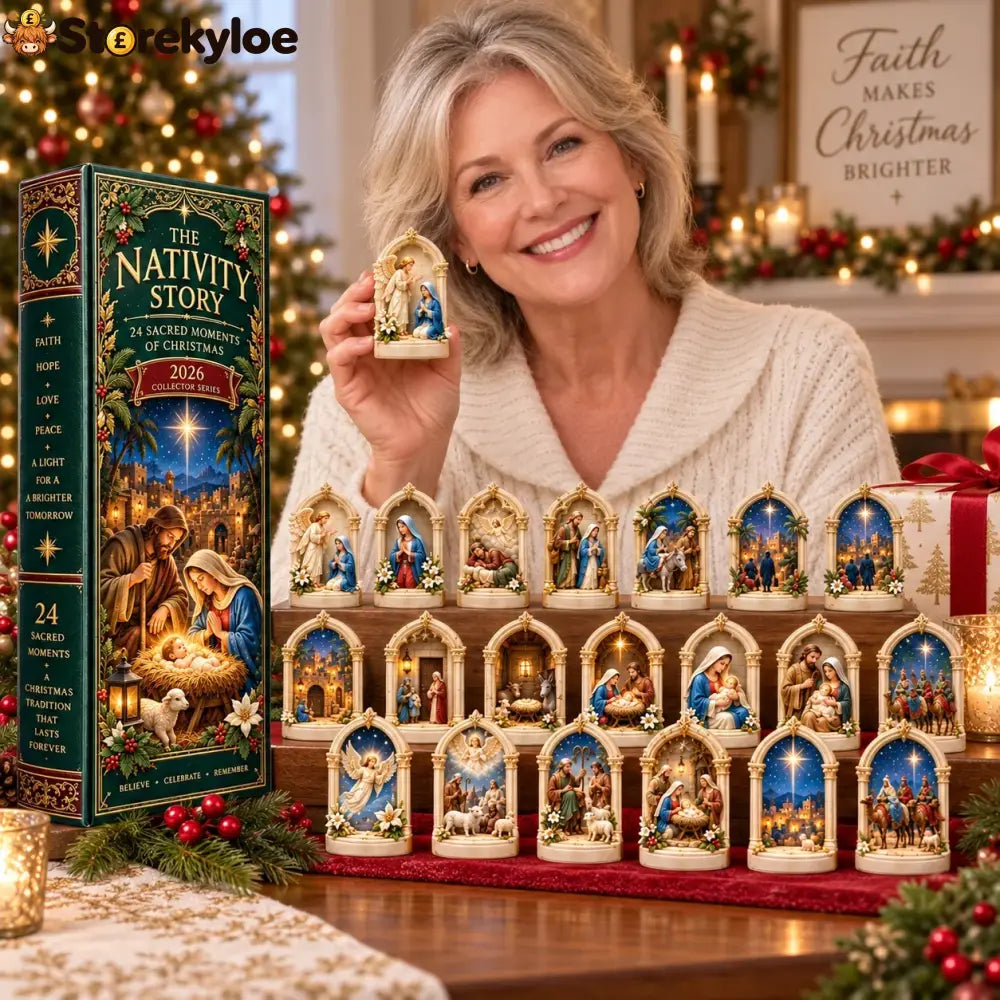 Nativity Story 2026 – 24 Sacred Moments Of Christmas Countdown Calendar With 24 Unique Nativity Miniatures Christian