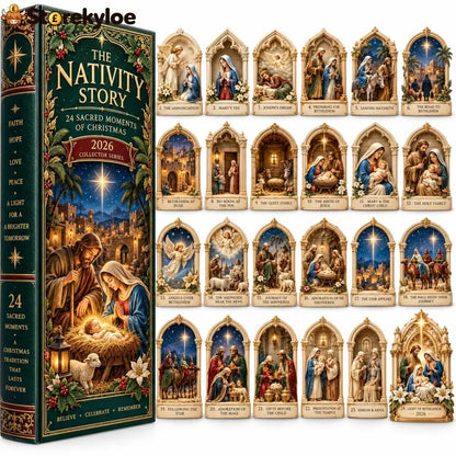 Nativity Story 2026 – 24 Sacred Moments Of Christmas Countdown Calendar With 24 Unique Nativity Miniatures Christian