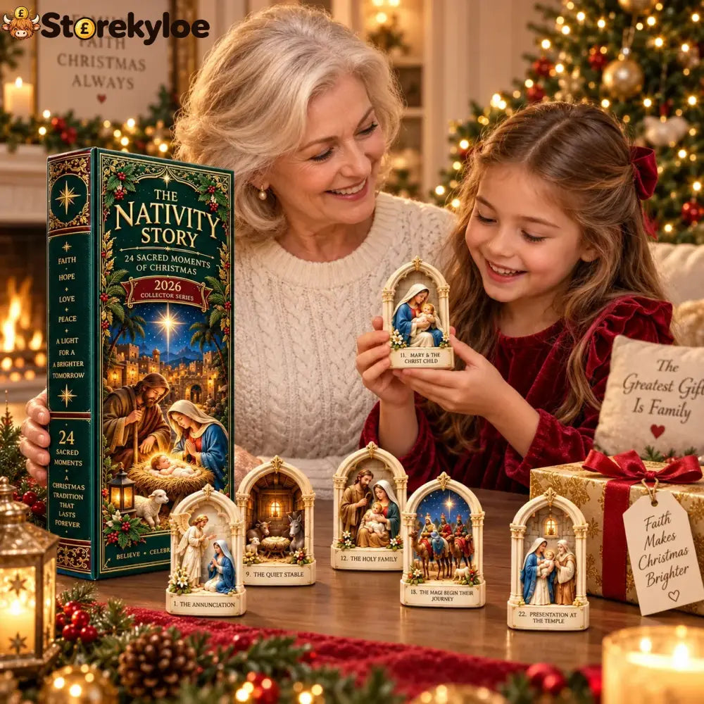 Nativity Story 2026 – 24 Sacred Moments Of Christmas Countdown Calendar With 24 Unique Nativity Miniatures Christian