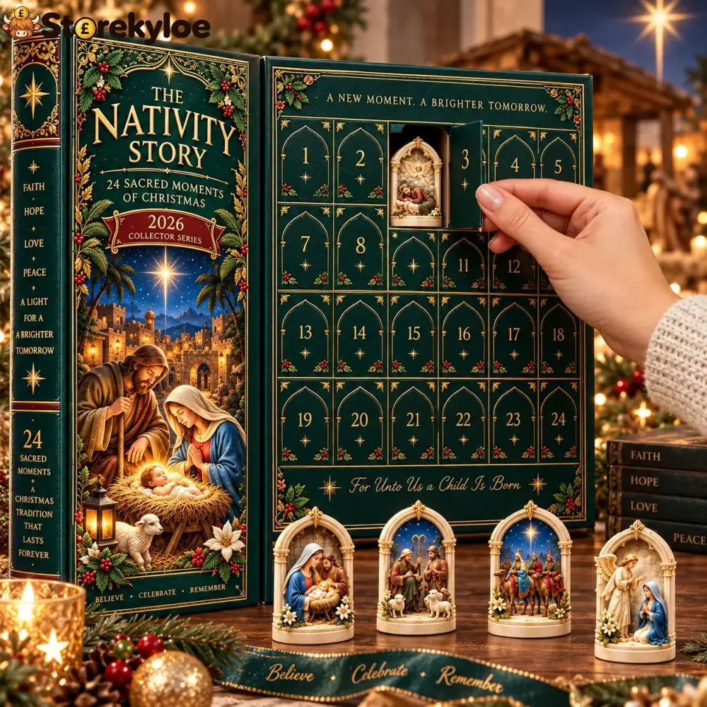 Nativity Story 2026 – 24 Sacred Moments Of Christmas Countdown Calendar With 24 Unique Nativity Miniatures Christian