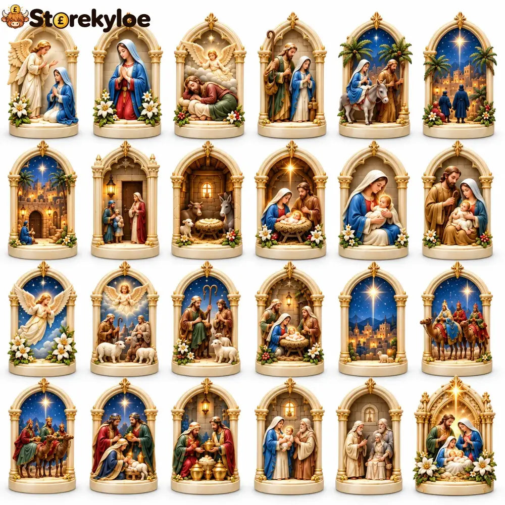 Nativity Story 2026 – 24 Sacred Moments Of Christmas Countdown Calendar With 24 Unique Nativity Miniatures Christian