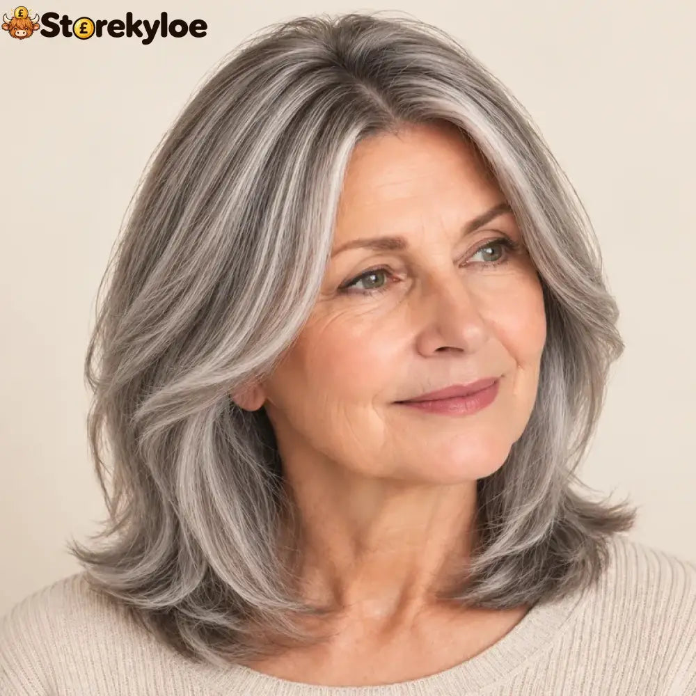 Natural-looking Hair Topper For Women - Gray