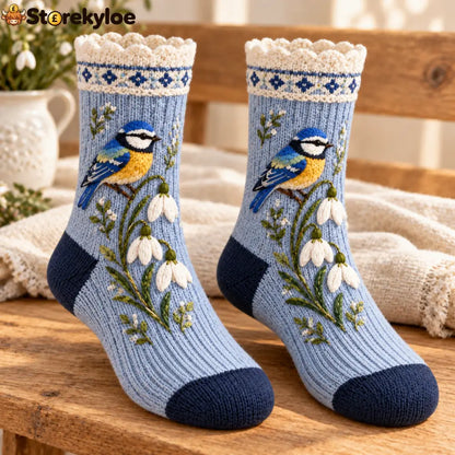 🌿 Nature Story Knit Sock Collection - D
