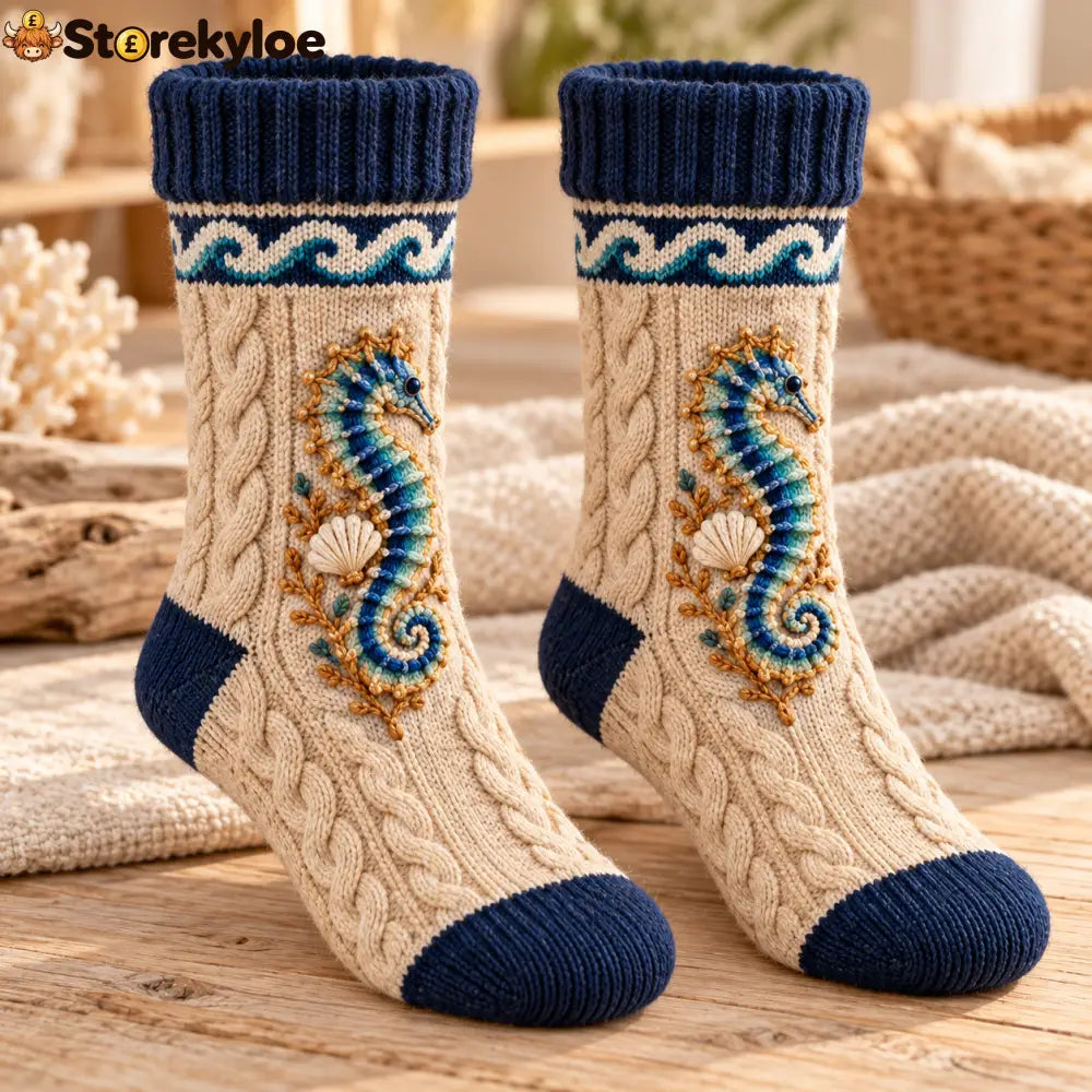 🌿 Nature Story Knit Sock Collection - E