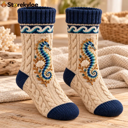 🌿 Nature Story Knit Sock Collection - E
