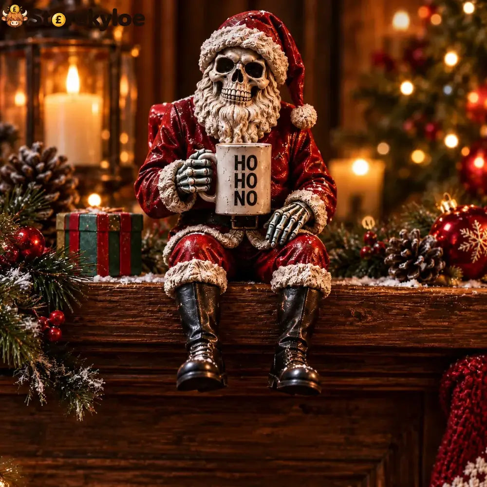 💀🎄 Naughty Christmas Skeletons – 6-style Gothic Holiday Shelf Sitters Funny Mantel Decor & Unique Christmas Gifts 🎁 - A