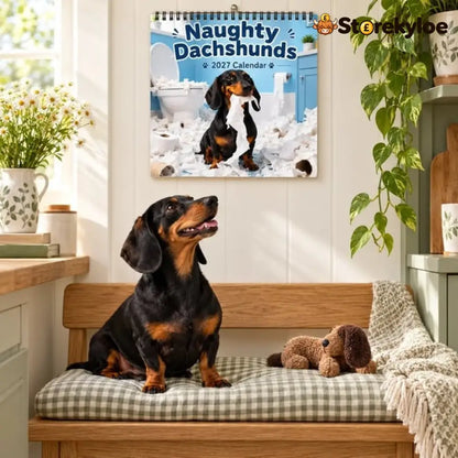 🐶Naughty Dachshunds 2027 Wall Calendar – 12 Months of Mischief Mayhem & Sausage Dog Smiles