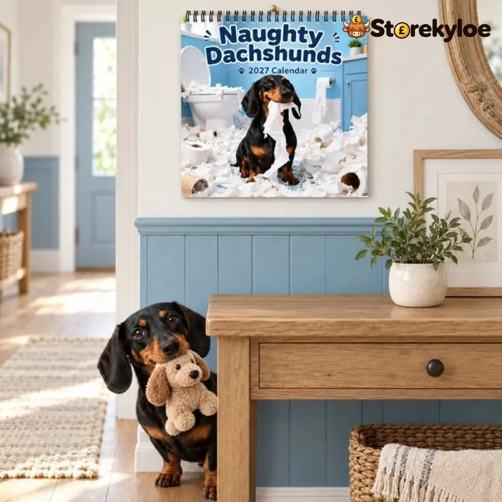 🐶Naughty Dachshunds 2027 Wall Calendar – 12 Months of Mischief Mayhem & Sausage Dog Smiles