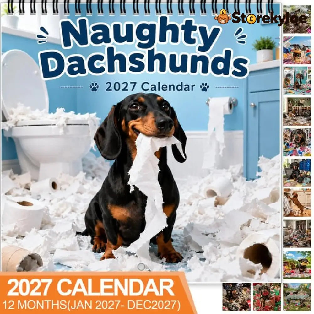 🐶Naughty Dachshunds 2027 Wall Calendar – 12 Months of Mischief Mayhem & Sausage Dog Smiles