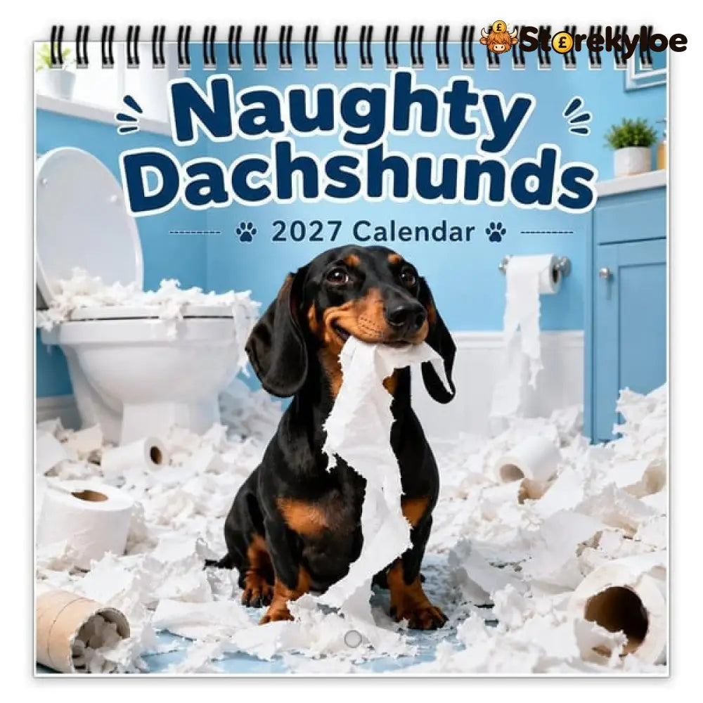 🐶Naughty Dachshunds 2027 Wall Calendar – 12 Months of Mischief Mayhem & Sausage Dog Smiles