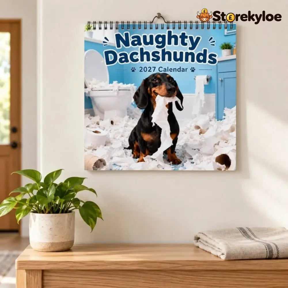 🐶Naughty Dachshunds 2027 Wall Calendar – 12 Months of Mischief Mayhem & Sausage Dog Smiles