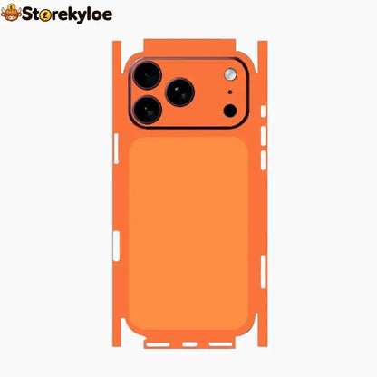 Next-generation Phone Back Skin, Premium Camera Area And Rear Redesign - Emma Orange / 18 Pro Max
