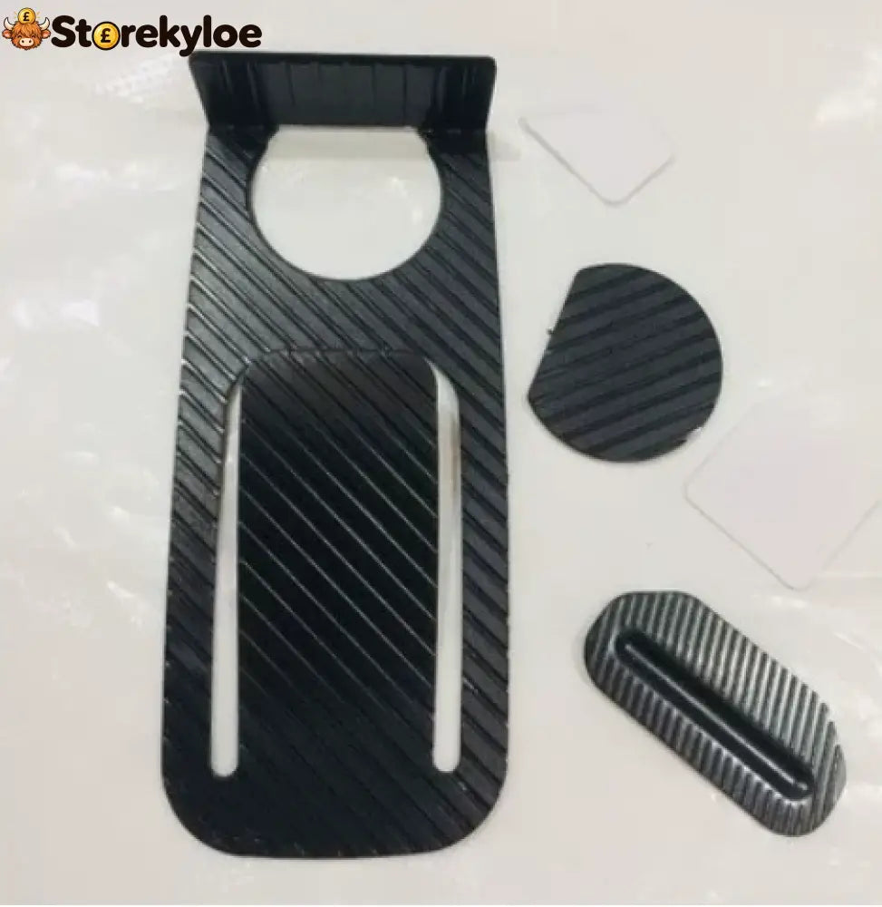 No-drill Door Stopper, Low-profile Repositionable Interior Door Holder - Black 2PCS