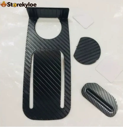 No-drill Door Stopper, Low-profile Repositionable Interior Door Holder - Black 2PCS
