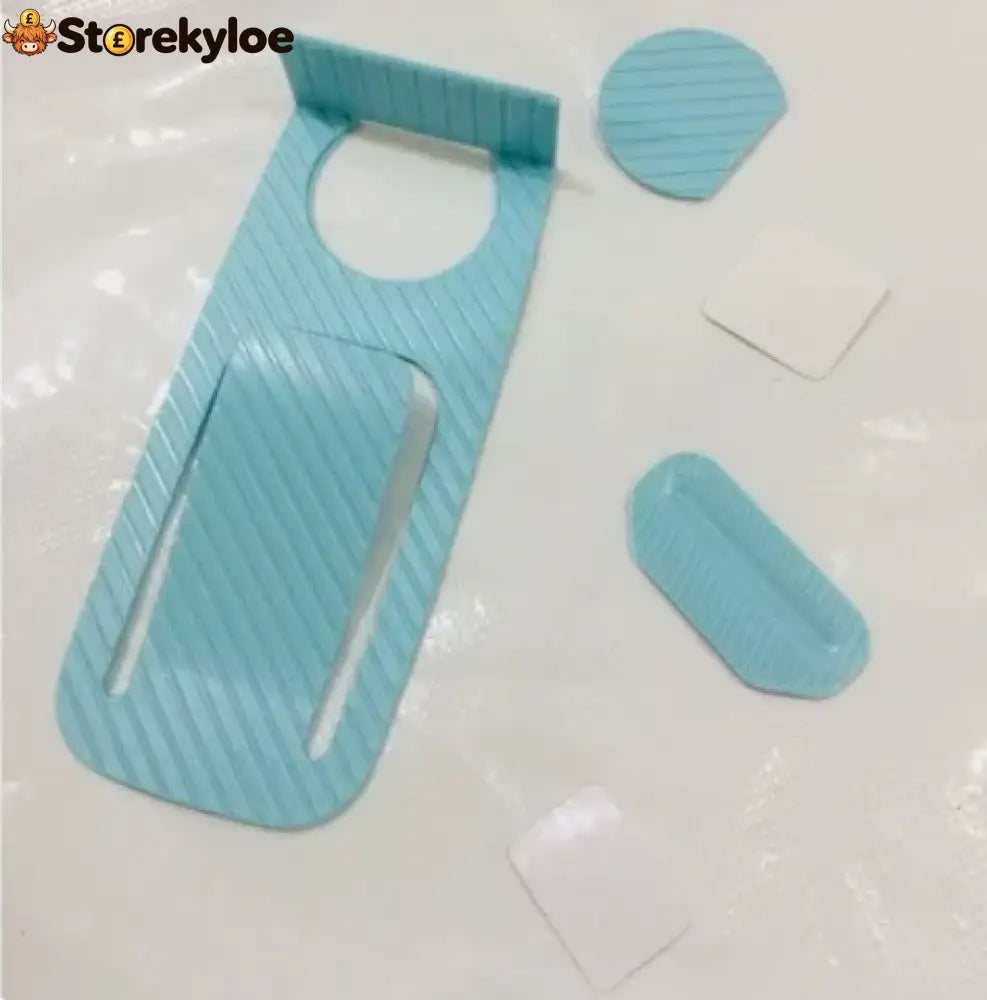 No-drill Door Stopper, Low-profile Repositionable Interior Door Holder - Blue 2PCS