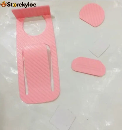 No-drill Door Stopper, Low-profile Repositionable Interior Door Holder - Pink 2PCS