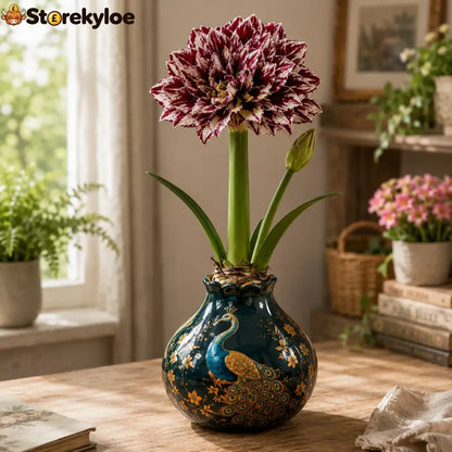 🔥 No Soil! No Water! Just Blooms! 🌺 Watch These Waxed Amaryllis Bulbs Come to Life! - Burgundy / 4 Bulbs