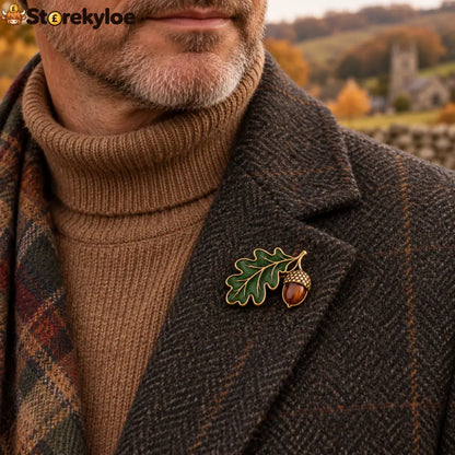 🌰oak & Acorn Brooch｜symbol Of Strength & Roots - 🌰Oak & Acorn Brooch