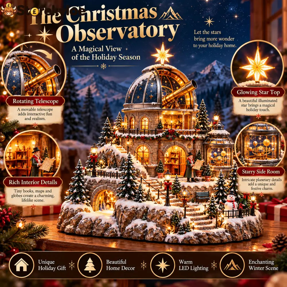 🔭observatory Christmas Star Dome – Festive Winter Holiday Display