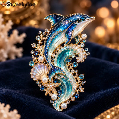✨🌊Ocean Creature Enamel Brooch Collection 🌊✨ - Dolphin