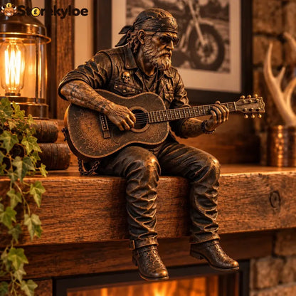 Old Biker Soul Shelf Sitter Collection – Rustic Motorcycle Rider Figurines For Men