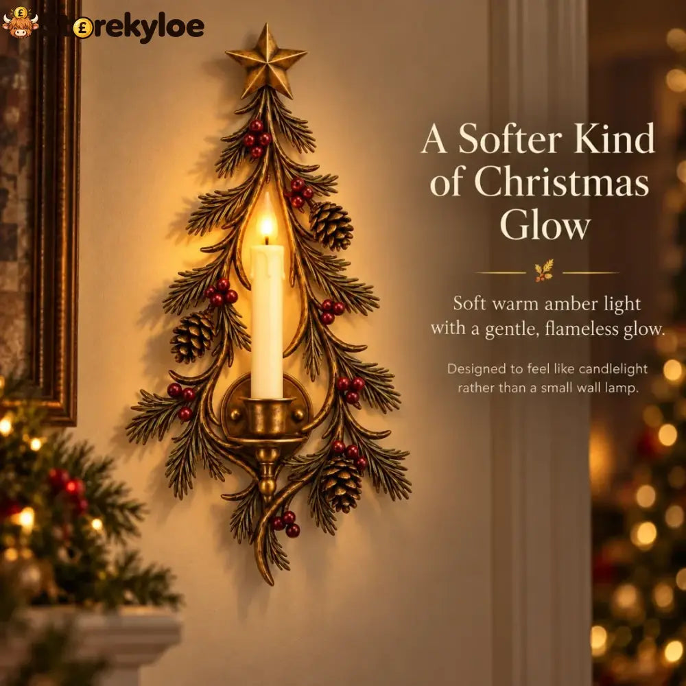 Old-world Christmas Tree Candle Sconce