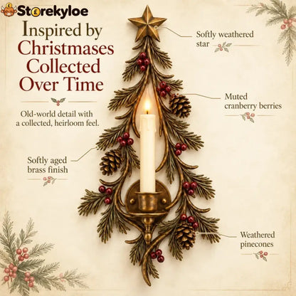 Old-world Christmas Tree Candle Sconce