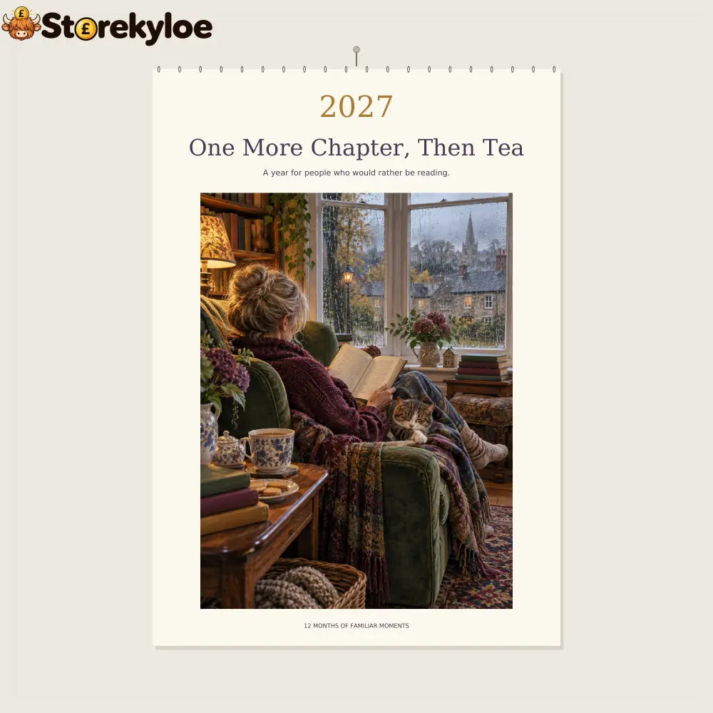 🔥One More Chapter Then Tea - 2027 A4 Wall Calendar