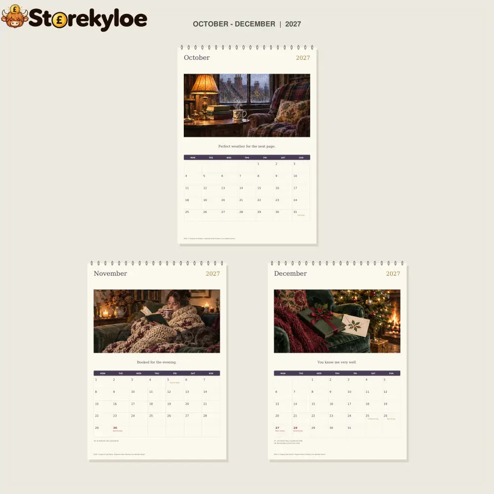 🔥One More Chapter Then Tea - 2027 A4 Wall Calendar