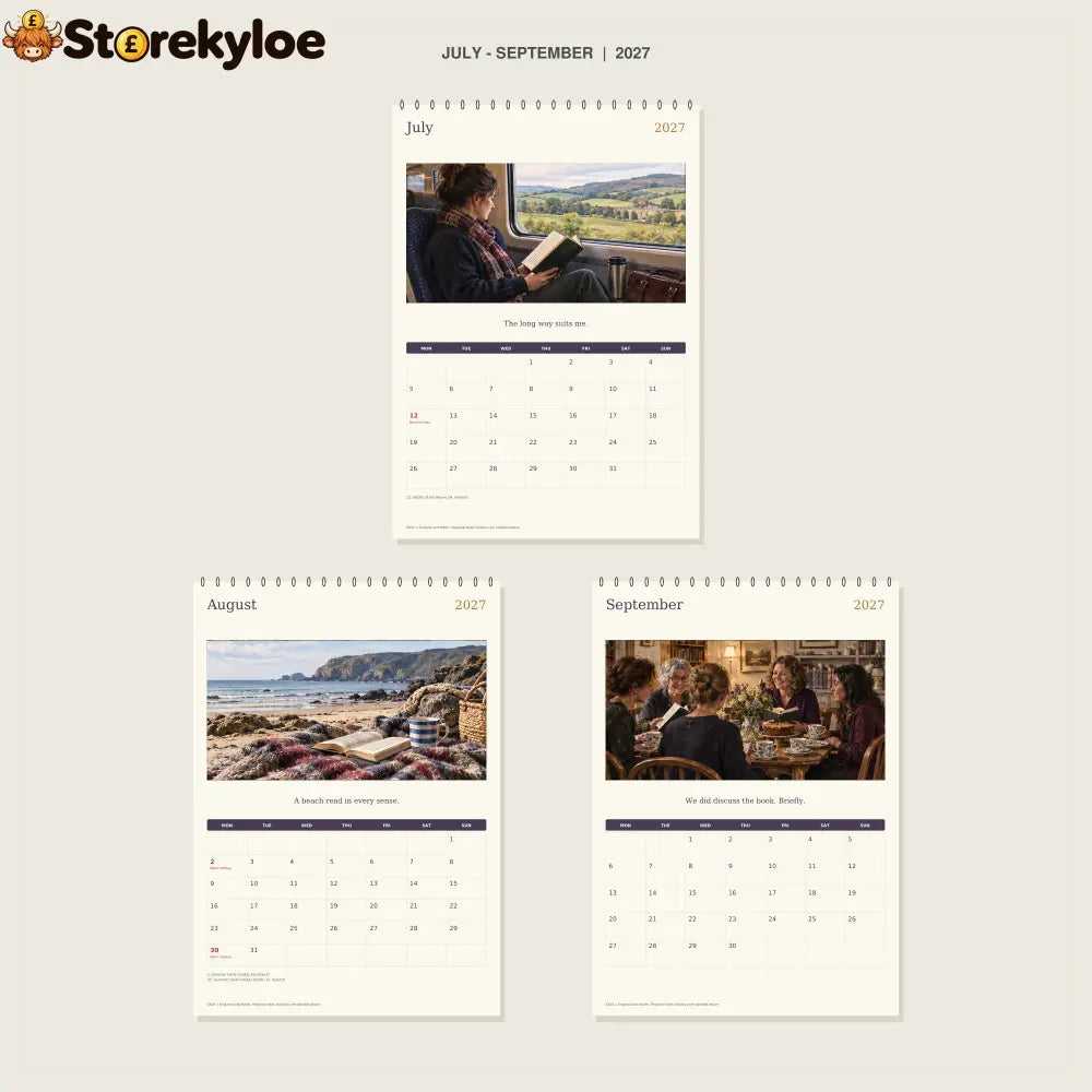 🔥One More Chapter Then Tea - 2027 A4 Wall Calendar