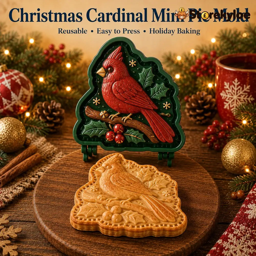 🔥🔥Only $12.99 Last Day Promotion!✨ 🎄16-Design Christmas Mini Pie Mold Collection 🥧 - 🐦 Christmas Cardinal