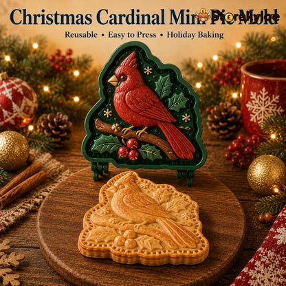 🔥🔥Only $12.99 Last Day Promotion!✨ 🎄16-Design Christmas Mini Pie Mold Collection 🥧 - 🐦 Christmas Cardinal