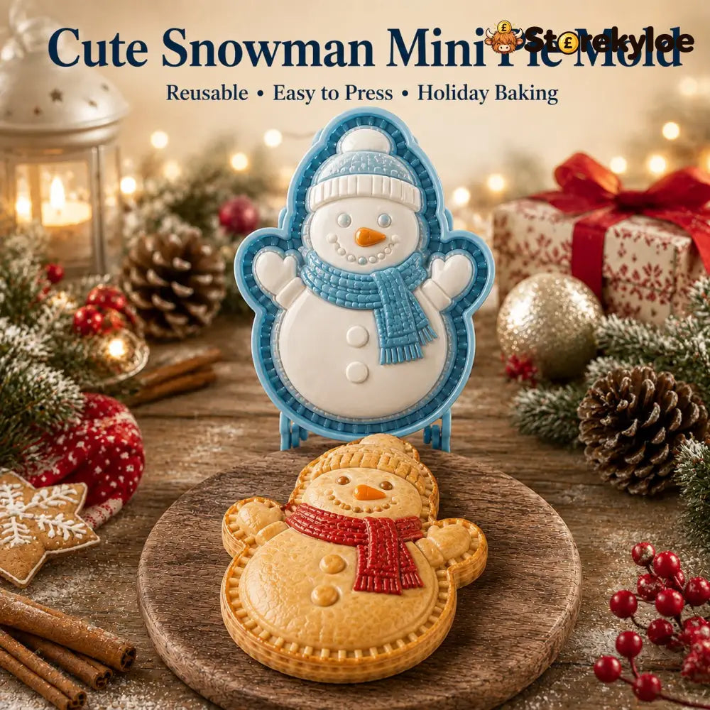 🔥🔥Only $12.99 Last Day Promotion!✨ 🎄16-Design Christmas Mini Pie Mold Collection 🥧 - ⛄ Cute Snowman