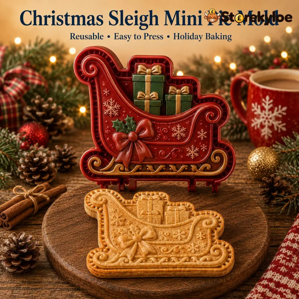 🔥🔥Only $12.99 Last Day Promotion!✨ 🎄16-Design Christmas Mini Pie Mold Collection 🥧 - 🛷 Gift Sleigh